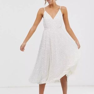 ASOS Bridal Sequin Eva Dress New Without Tags